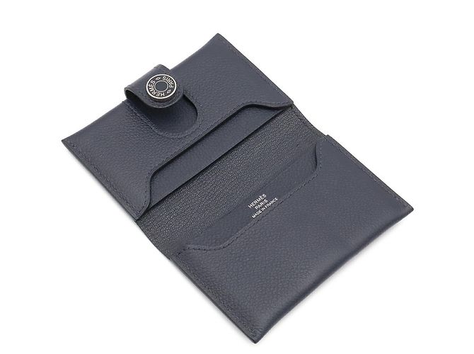 Hermès Tarjetero de piel Navy Hermes Azul marino - vista 6