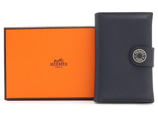 Hermès Tarjetero de piel Navy Hermes Azul marino - vista 7
