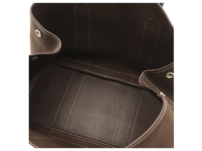 Hermès Borsa Tote Hermes Garden PM Marrone scuro - vista 7
