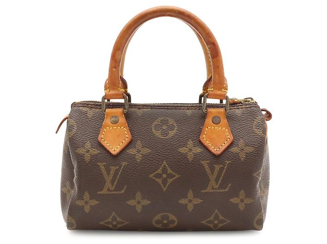 Borsa a mano Louis Vuitton Monogram Mini Speedy Marrone - vista 2