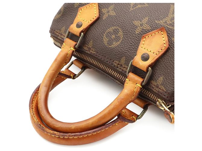 Borsa a mano Louis Vuitton Monogram Mini Speedy Marrone - vista 5