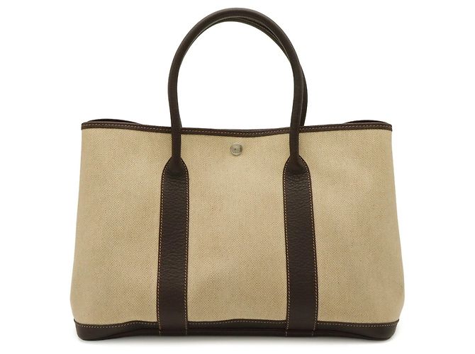 Hermès Borsa Tote Hermes Garden PM Shoulder Toile H Marrone Marrone scuro - vista 2