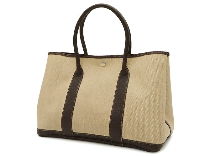 Hermès Borsa Tote Hermes Garden PM Shoulder Toile H Marrone Marrone scuro - vista 3