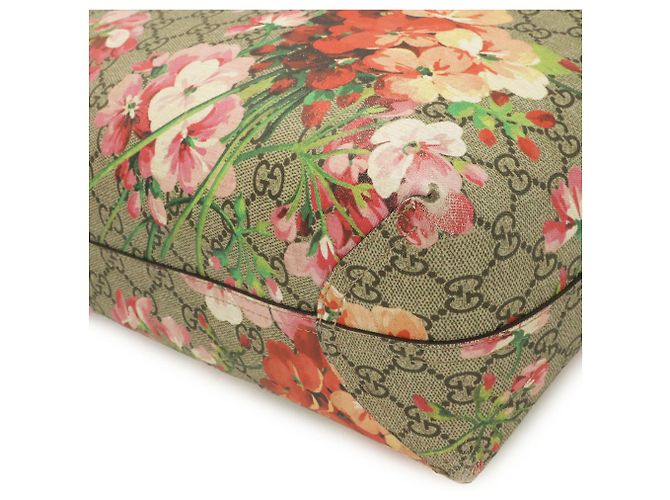 Sac cabas réversible Gucci GG Blooms Supreme Rose Multicolore Beige - vue 4