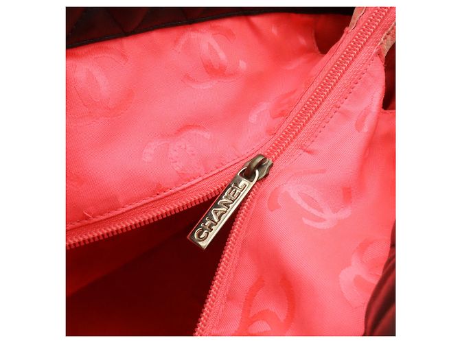 Borsa a spalla Tote grande CHANEL Linea Cambon Nero Rosa - vista 7