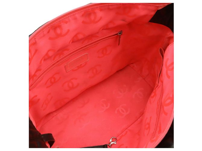 Borsa a spalla Tote grande CHANEL Linea Cambon Nero Rosa - vista 8