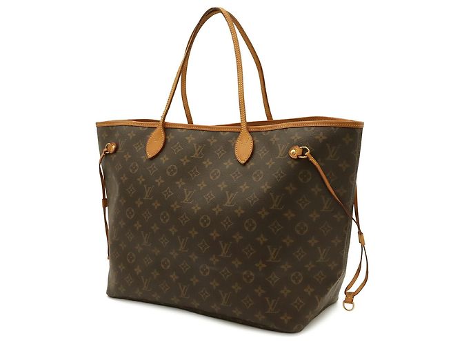 Borsa Tote Louis Vuitton Monogram Neverfull GM Marrone Monogramma - vista 3
