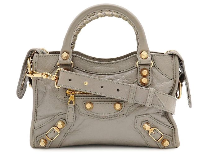 Borsa a tracolla Balenciaga Giant Mini City Marrone - vista 2