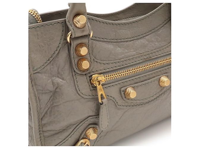 Borsa a tracolla Balenciaga Giant Mini City Marrone - vista 7