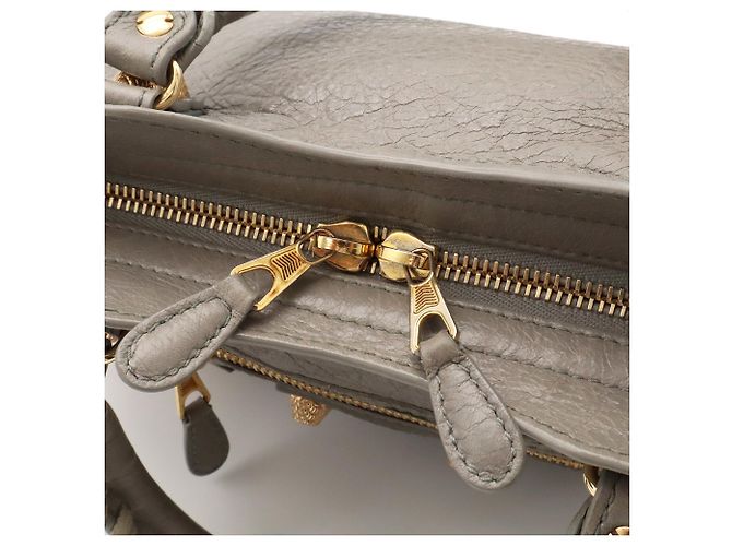 Borsa a tracolla Balenciaga Giant Mini City Marrone - vista 8