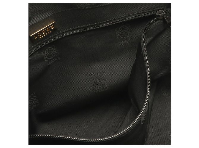 Borsa Boston Loewe in pelle nera Anagram Nero - vista 10