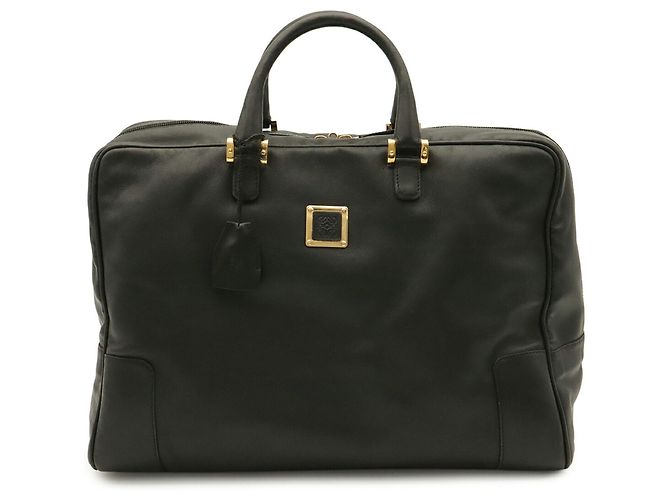 Borsa Boston Loewe in pelle nera Anagram Nero - vista 2