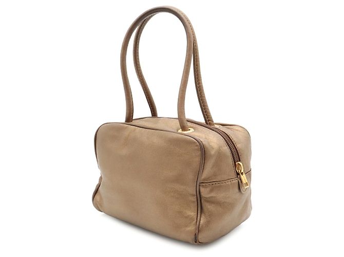 Borsa Loewe Old Anagram in Bronzo Metallizzato - vista 3