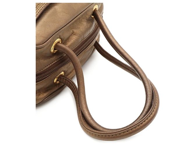 Borsa Loewe Old Anagram in Bronzo Metallizzato - vista 5