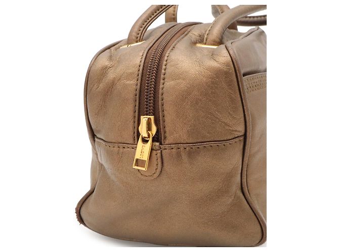 Borsa Loewe Old Anagram in Bronzo Metallizzato - vista 6