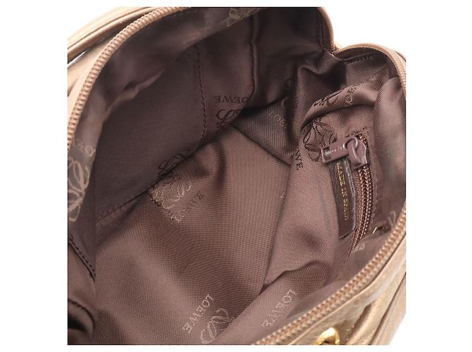 Borsa Loewe Old Anagram in Bronzo Metallizzato - vista 9