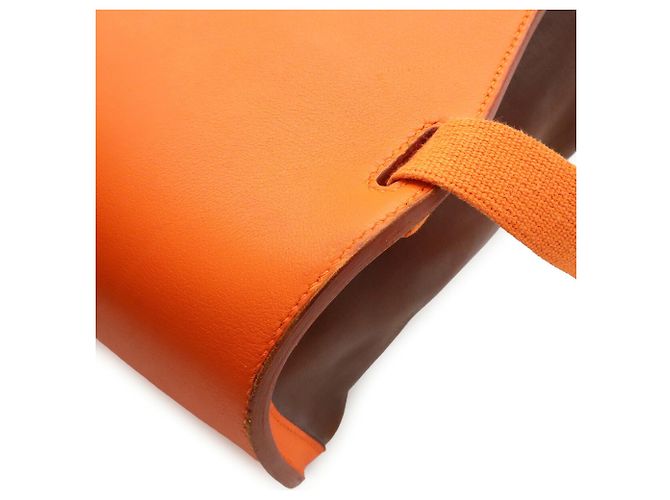 Hermès HERMES Sherpa PM Backpack in Amazonia Leather Brown Orange Yellow Dark brown - view 4