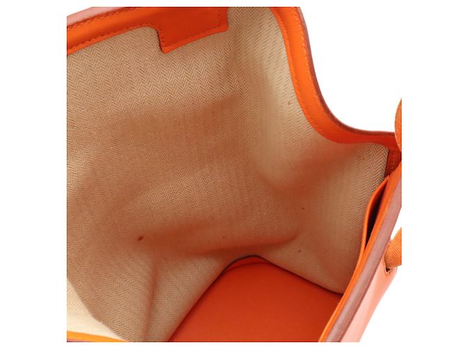 Hermès HERMES Sherpa PM Backpack in Amazonia Leather Brown Orange Yellow Dark brown - view 9