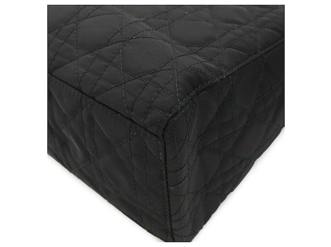 Borsa Tote Christian Dior Lady Cannage Nero - vista 4