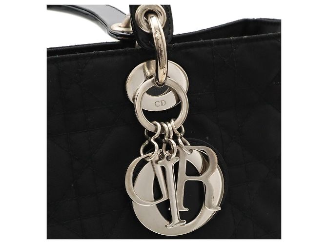 Borsa Tote Christian Dior Lady Cannage Nero - vista 7