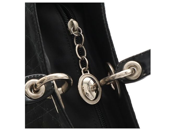 Borsa Tote Christian Dior Lady Cannage Nero - vista 8