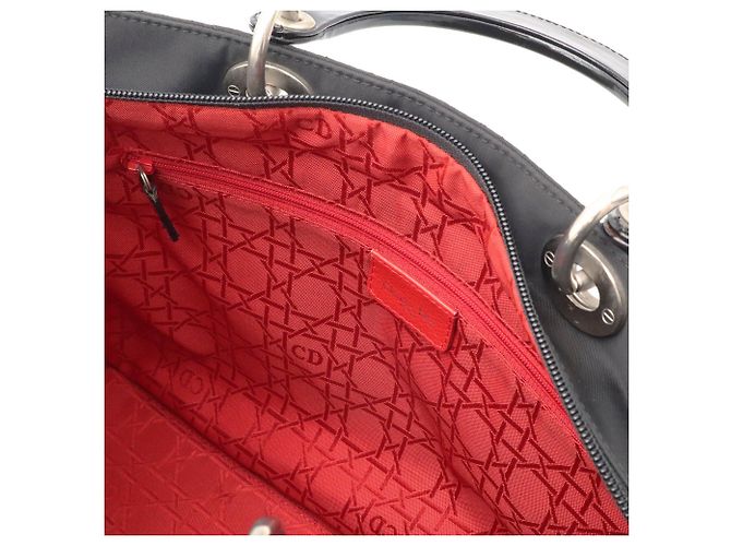 Borsa Tote Christian Dior Lady Cannage Nero - vista 9