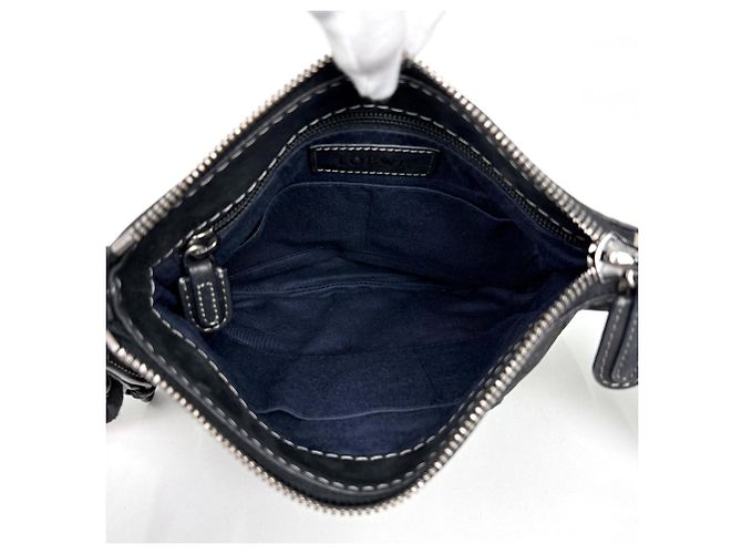Borsa a tracolla in pelle Anagram Loewe Nero - vista 10