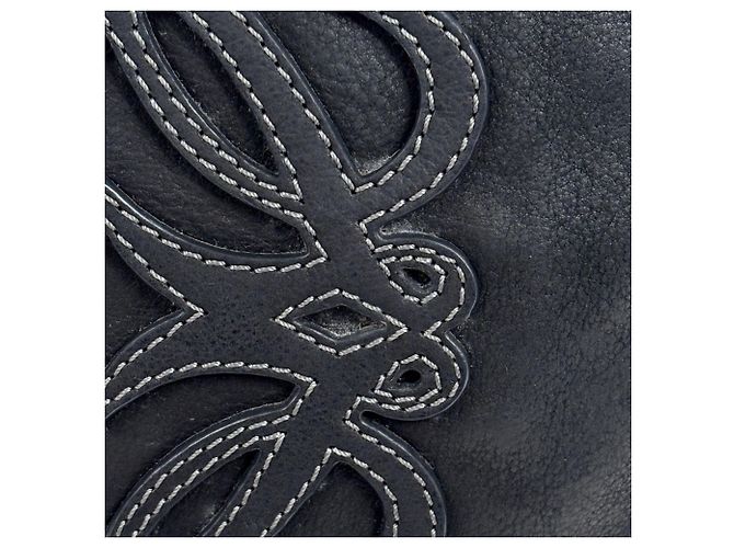 Borsa a tracolla in pelle Anagram Loewe Nero - vista 4