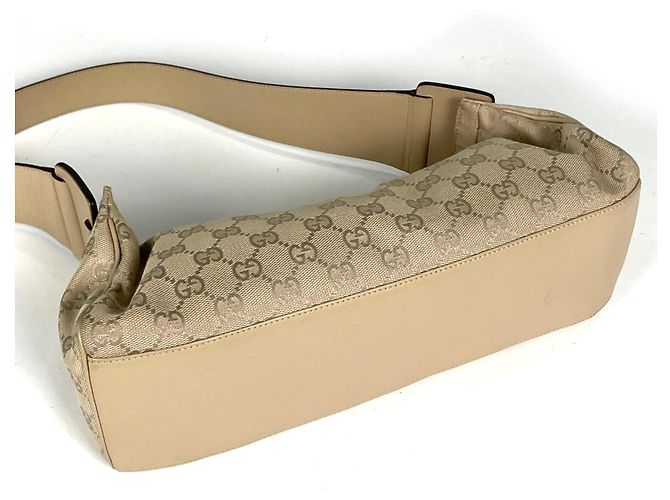 Borsa a tracolla Gucci beige con motivo GG - vista 2