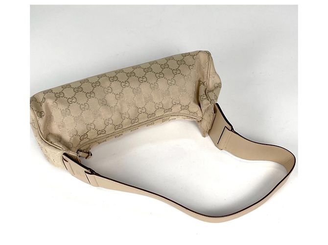 Borsa a tracolla Gucci beige con motivo GG - vista 6