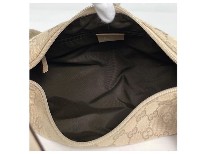 Borsa a tracolla Gucci beige con motivo GG - vista 7