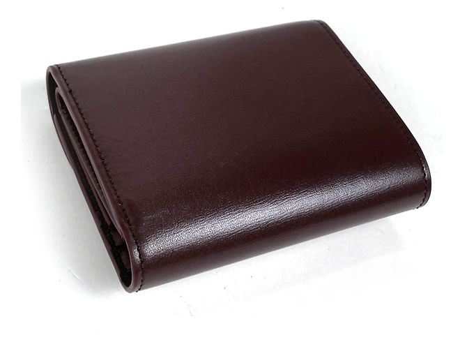 Céline Cartera Triomphe trifold de Celine en cuero marrón Castaño - vista 2