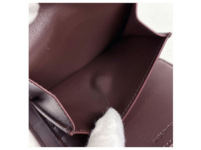 Céline Cartera Triomphe trifold de Celine en cuero marrón Castaño - vista 5