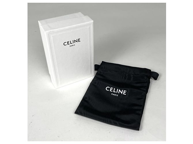 Céline Cartera Triomphe trifold de Celine en cuero marrón Castaño - vista 8