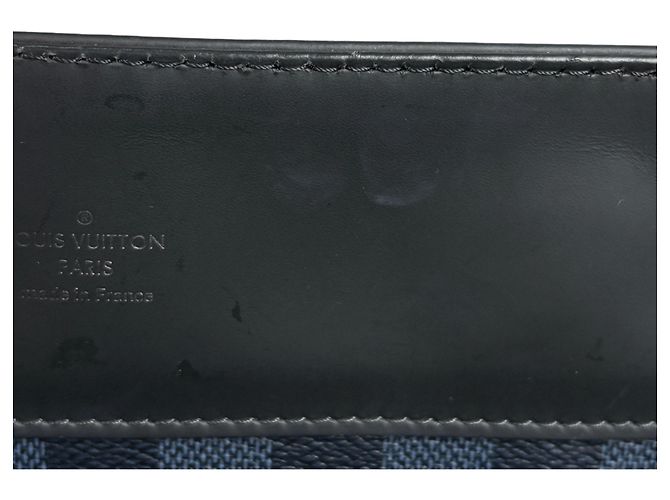 Borsa Cabas Voyage Louis Vuitton Nero Blu navy - vista 8