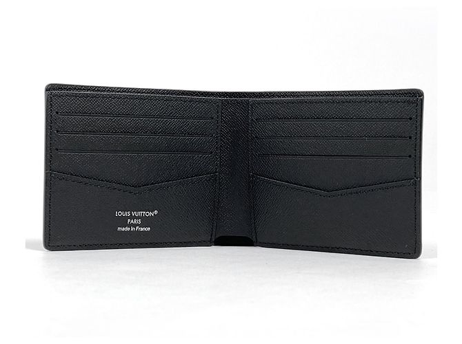 Louis Vuitton Portefeuille Slender Bi-fold Wallet Nero - vista 4