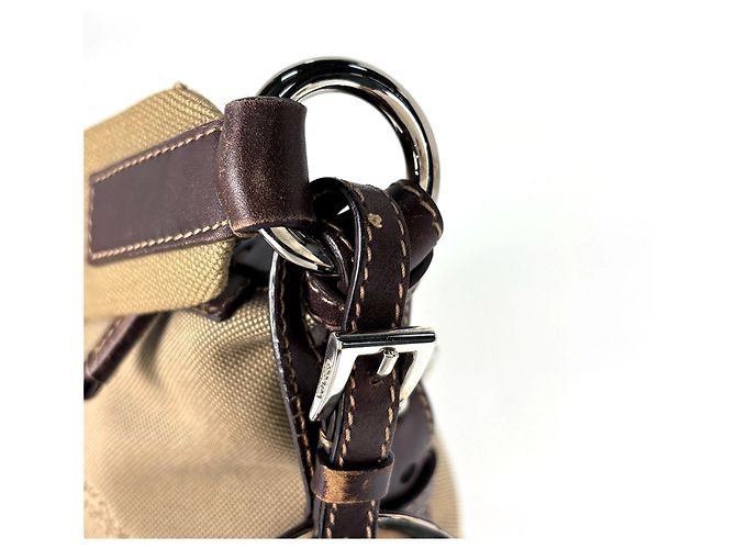 Bolsa de ombro Prada castanha Marrom - vista 7