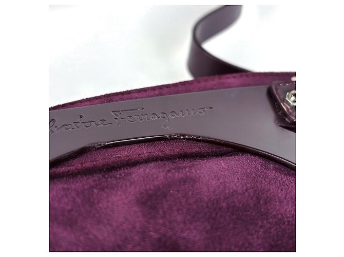 Gancini Borsa a tracolla Salvatore Ferragamo Porpora - vista 5