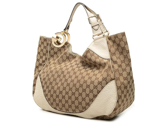 Gucci Charlotte Tote aus beigem GG Canvas - Ansicht 2