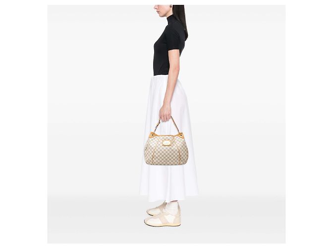 Louis Vuitton White Damier Azur Galliera PM Bianco - vista 7