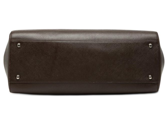 Borsa a mano Burberry in pelle marrone Marrone scuro - vista 3