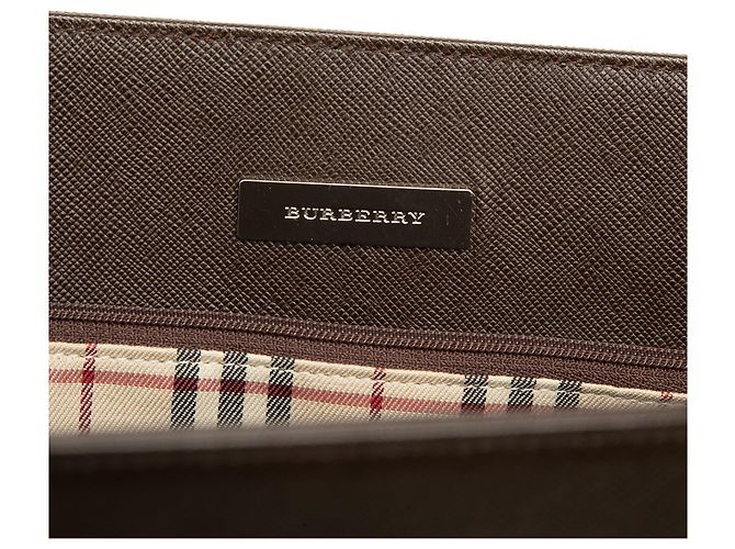 Borsa a mano Burberry in pelle marrone Marrone scuro - vista 5