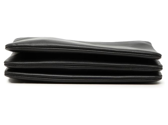 Céline Celine Trio Crossbody Small in Pelle di Agnello Nera Nero - vista 3