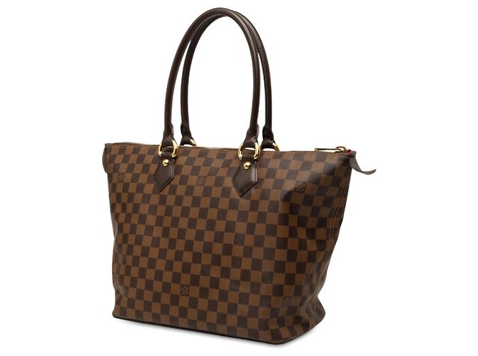 Louis Vuitton Brown Damier Ebene Saleya MM Marrone - vista 2