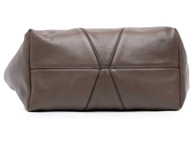 Tote Chloé Spin East West em couro de bezerro granulado cinza Marrom Cinza antracite - vista 3