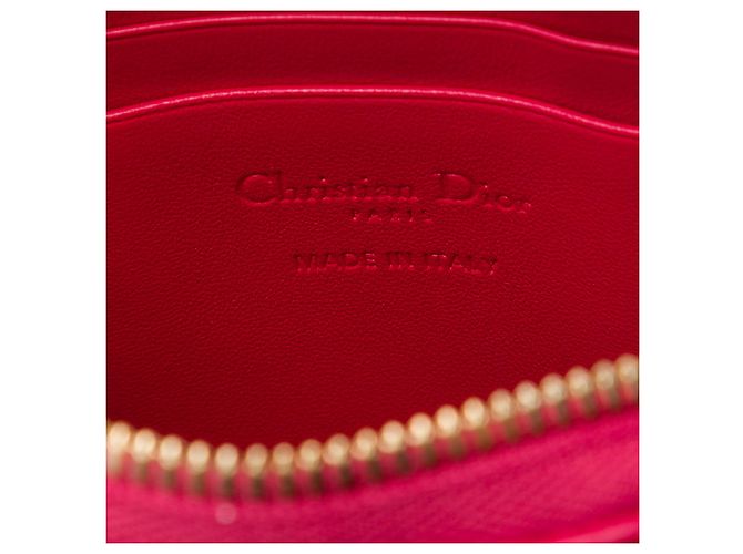 Dior Lady Dior Call in Handyhalter aus rotem Lammleder Cannage - Ansicht 5