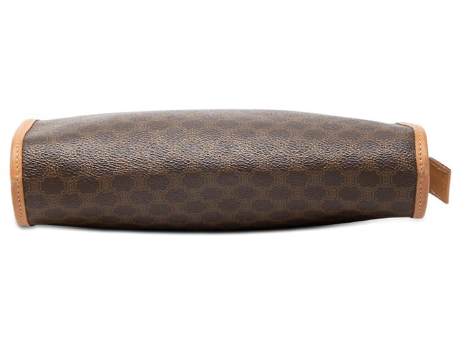 Céline Clutch Celine Brown Macadam Coated Canvas Marrone - vista 3