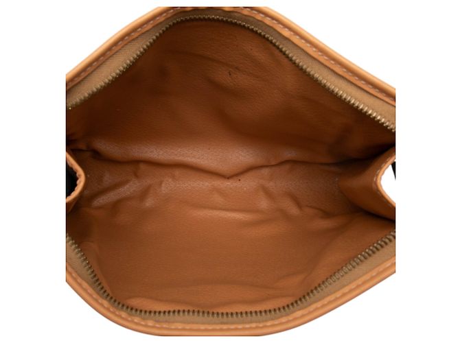 Céline Clutch Celine Brown Macadam Coated Canvas Marrone - vista 4