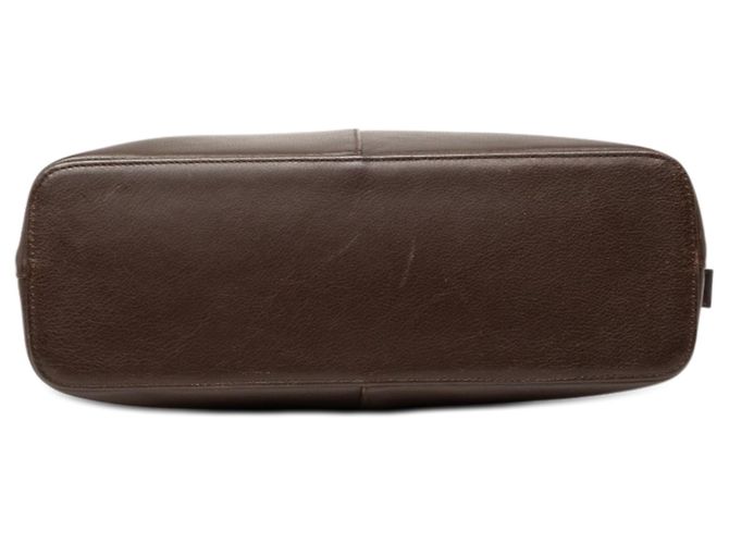Borsa Tote Burberry in pelle marrone Marrone scuro - vista 3
