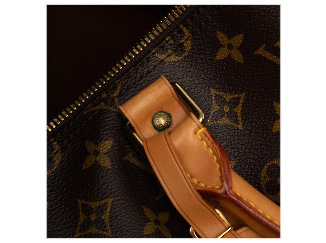Louis Vuitton Brown Monogram Keepall Bandouliere 55 Marrone - vista 7